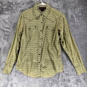 Ariat Womens Long Sleeve Western Shirt Green PEARL snap  Size M Medium